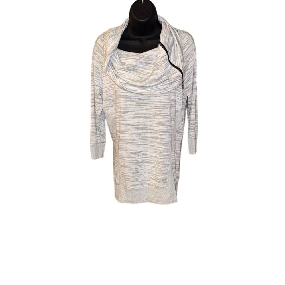 Ink love peace Yoga Womens Gray Cowl Neck Pullover Sweater M cozycore athleisure